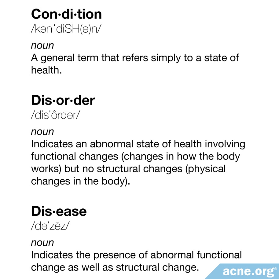 Definitions of Condition, Order, Disease