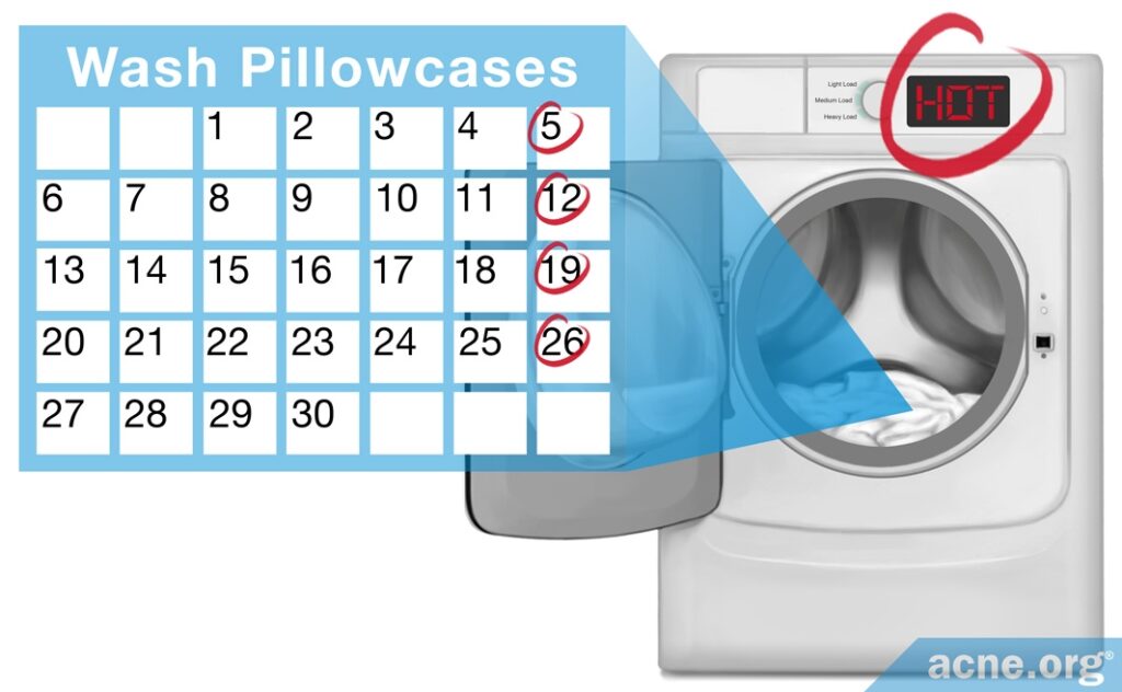 Wash Pillowcases Weekly in Hot Water