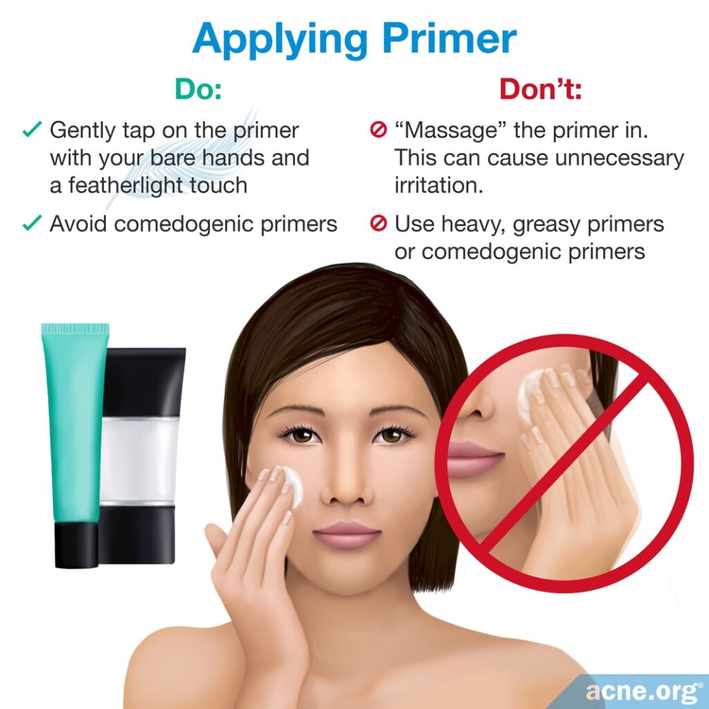Applying Primer to Acne-prone Skin