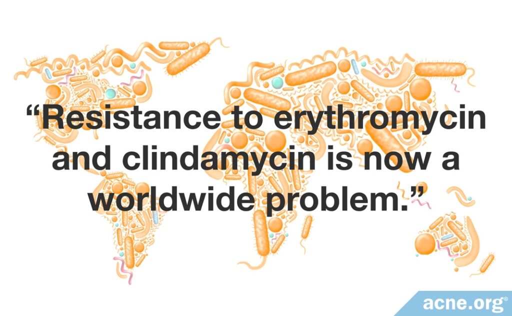 Resistance to erythromycin and clindamycin is now a worldwide problem