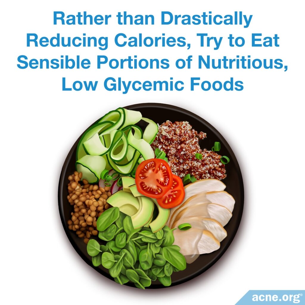 Eat Sensible Portions of Nutritious, Low-Glycemic Foods