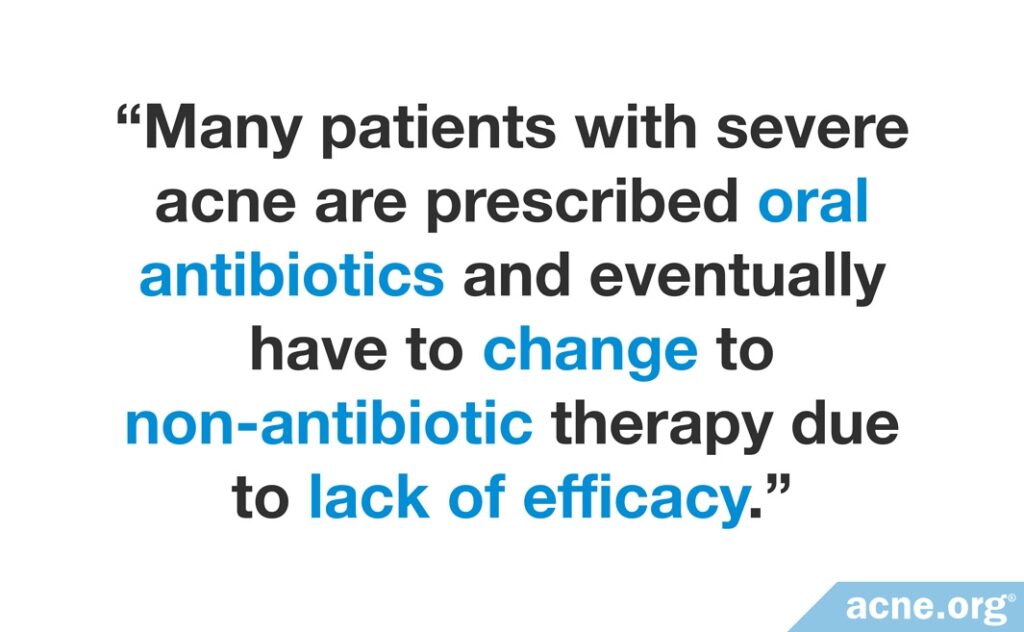 Quote Regarding Antibiotic Efficacy for Acne