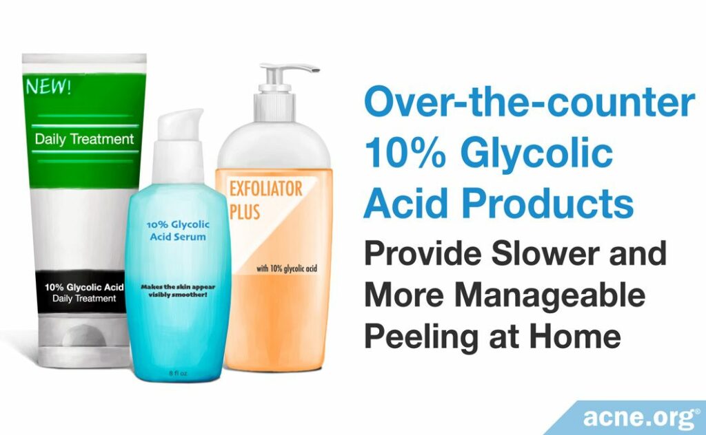 Over-the-counter 10% Glycolic Acid Products Provide Slower and More Manageable Peeling at Home