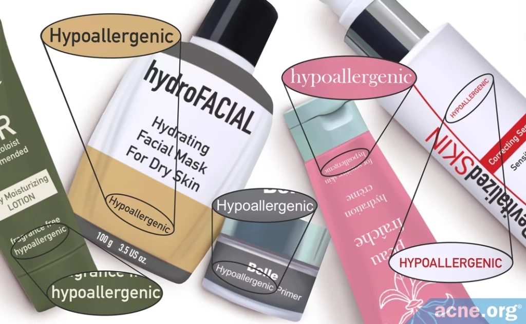 Skin Care Products Labeled Hypoallergenic