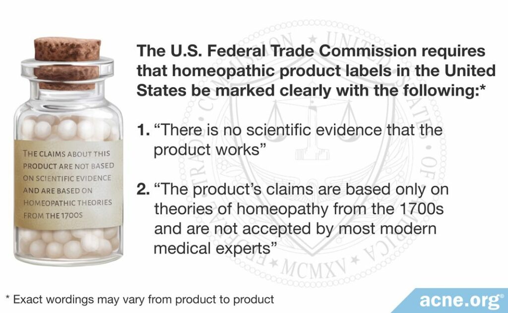 U.S. Federal Trade Commision requires that homepathic product labels in the United States be marked clearly