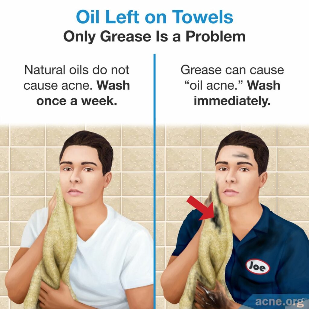 Oil Left on Towels Only Grease Is a Problem