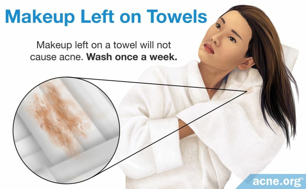 Makeup Left on Towels Will Not Cause Acne
