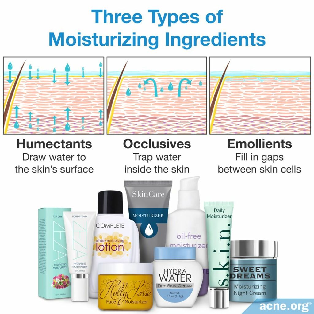 Three Types of Moisturizing Ingredients