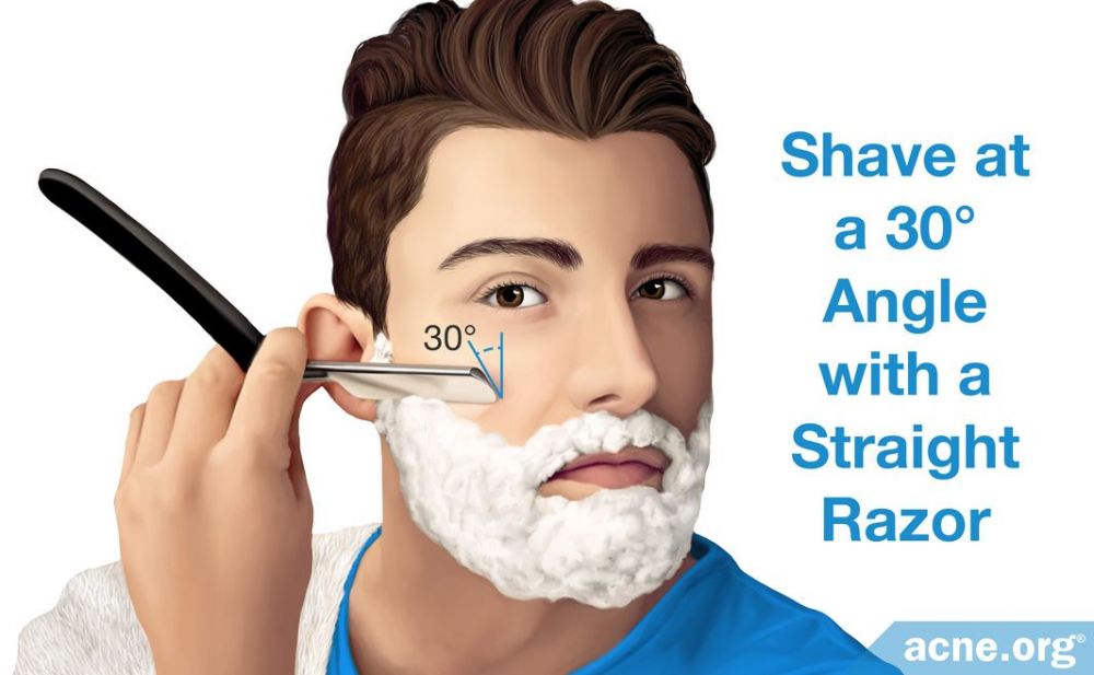 Shave at a 30 Degree Angle with a Straight Razor