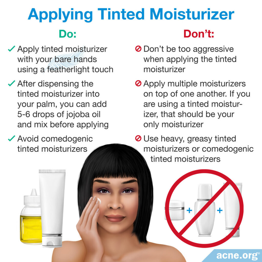Applying Tinted Moisturizer to Acne-prone Skin