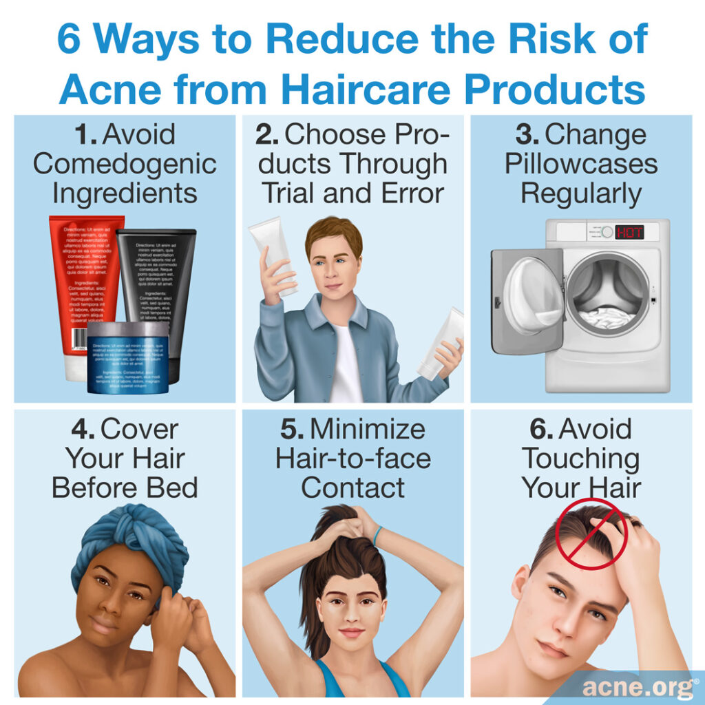 Six Ways to Reduce the Risk of Acne from Haircare Products.