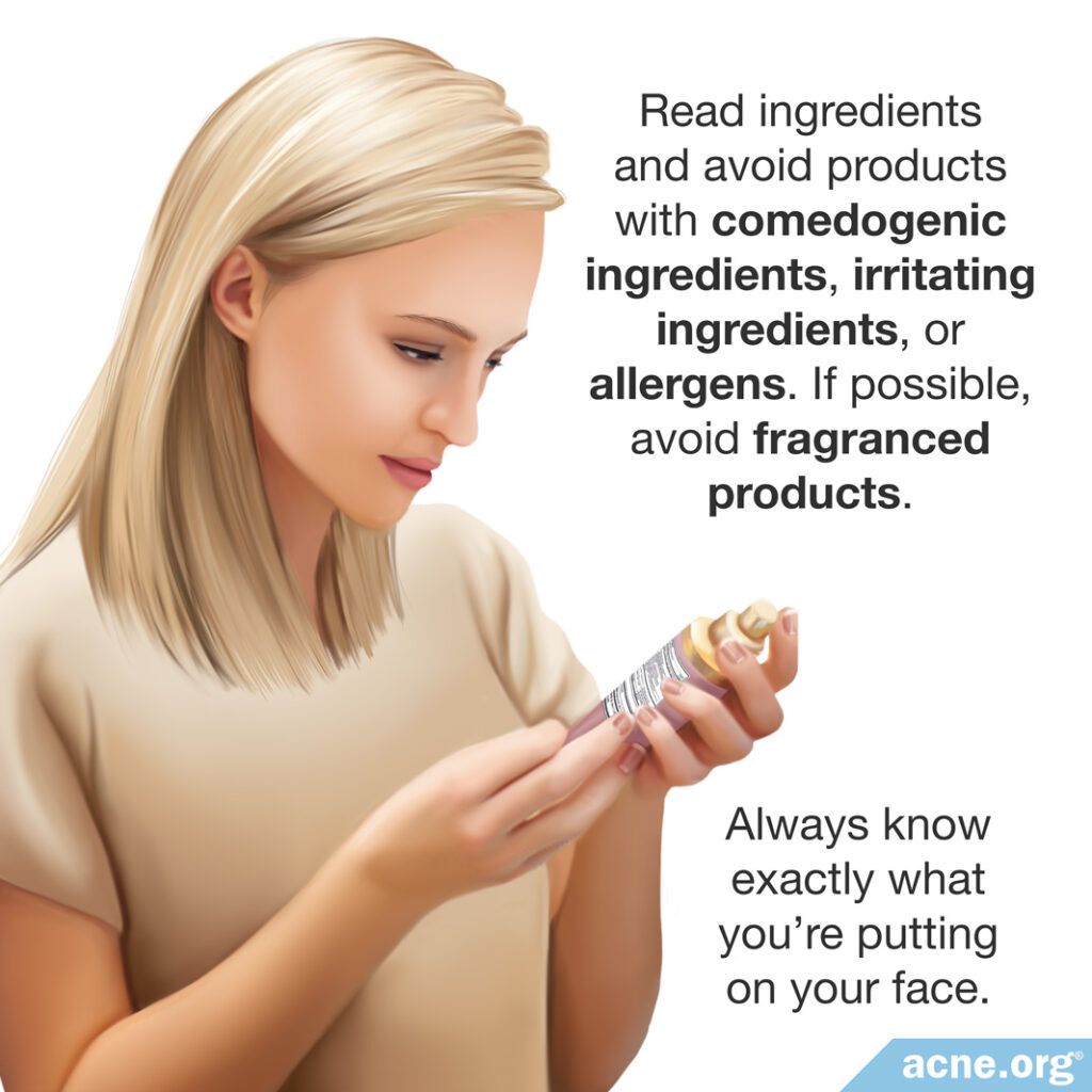Woman Reading Makeup Ingredient List