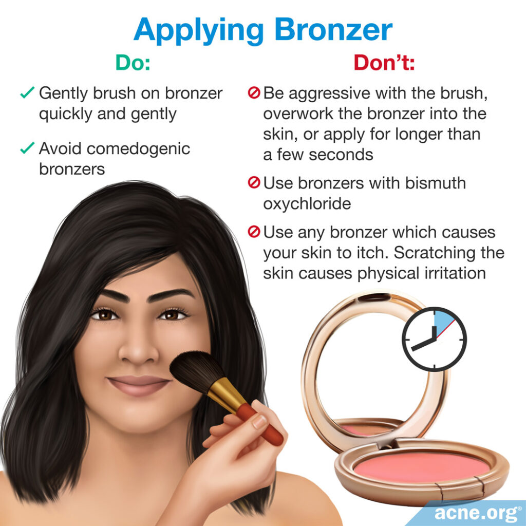 Applying Bronzer to Acne-prone Skin