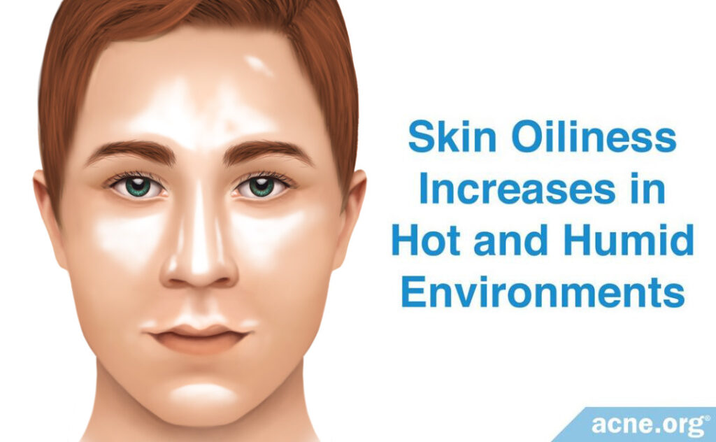 Skin Oiliness Increases in Hot and Humid Environments