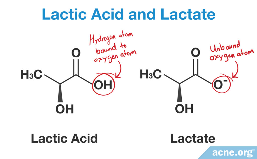 Lactic Acid and Lactate Chemical Structure